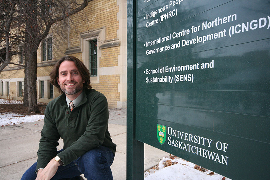 Phil Loring proudly representing the School of Environment and Sustainability