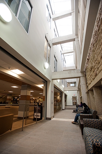 A picture of the Place Riel Student Centre Expansion showcasing enhanced daylighting