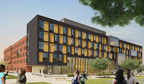 An artist's rendering of the new Graduate House residence