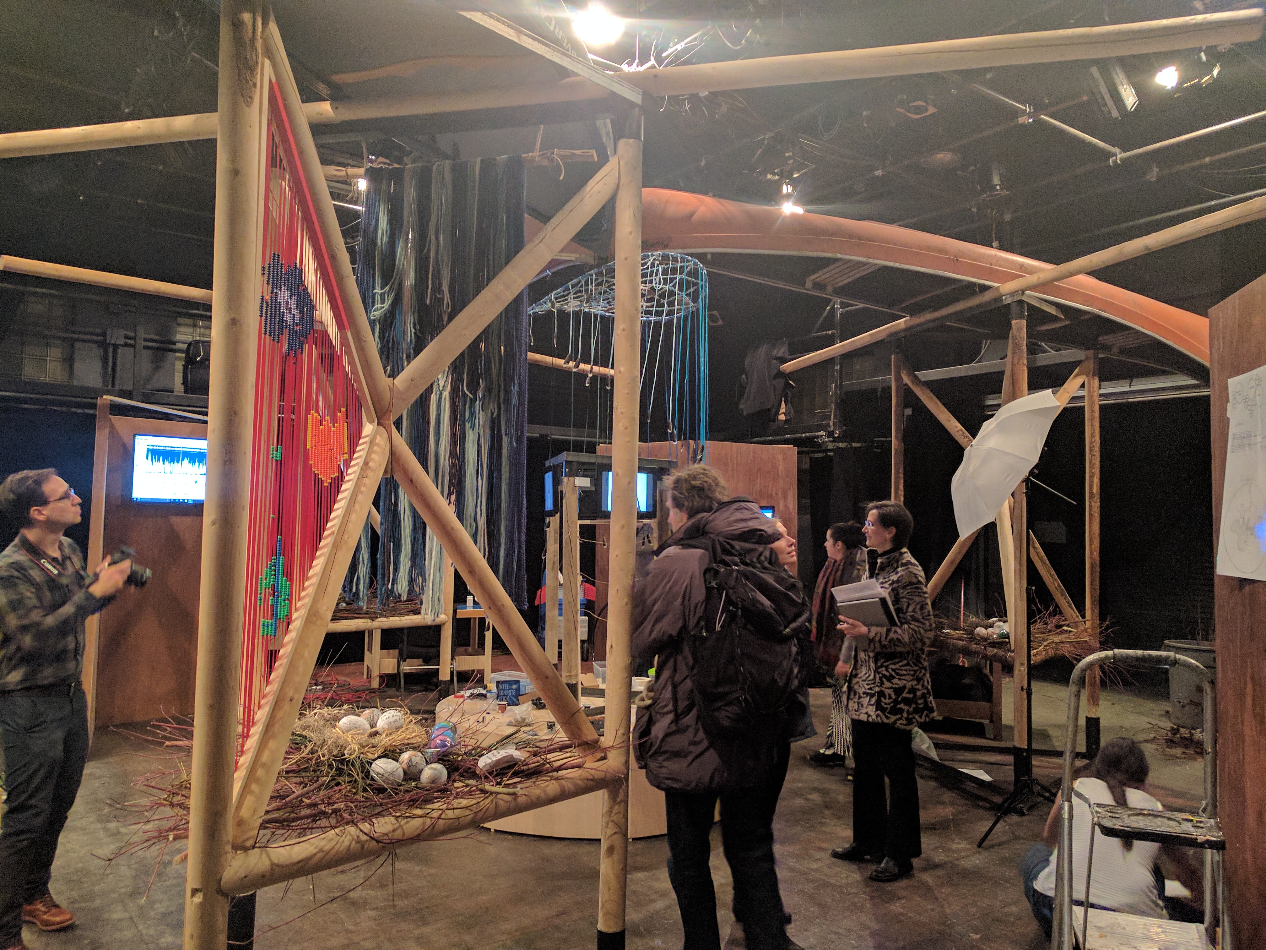 The Delta Days traveling exhibit - seen here during construction - was Susan's first major collaboration with the School of Environment and Sustainability.